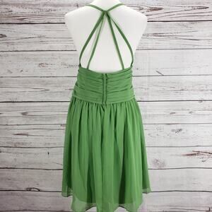 tulip hem chiffon midi bridesmaid dress Ever-Pretty Elegant Pleated Chiffon Midi Semi Midi Dress with Ruffled Sleeves